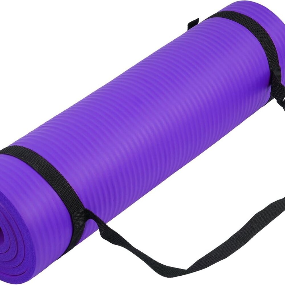 Yoga Mat, 1/2-Inch Extra Thick High Density Exercise Mat, Anti-Tear Exercise Yog